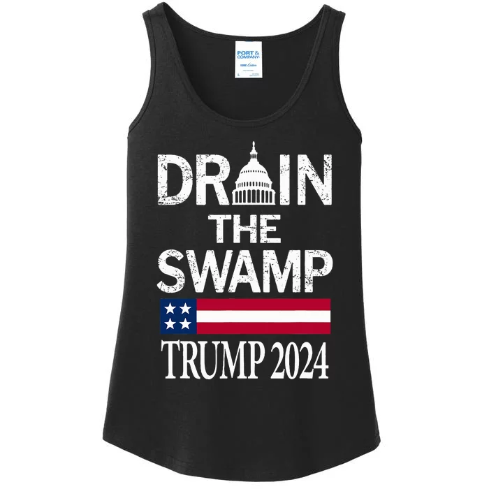 Drain The Swamp Trump 2024 Ladies Essential Tank