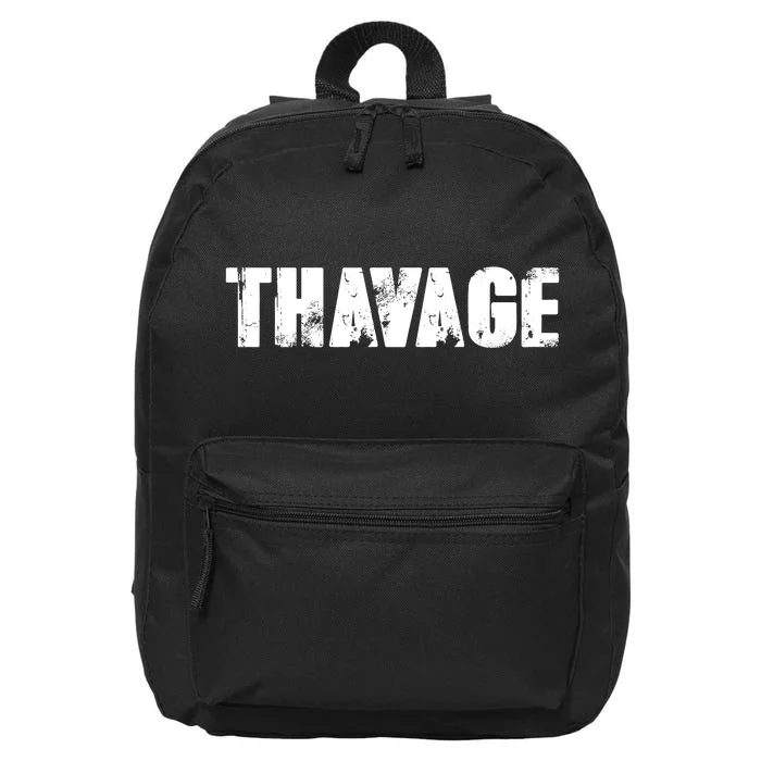 Distressed Thavage Savage Workout Gym Bodybuilding 16 in Basic Backpack