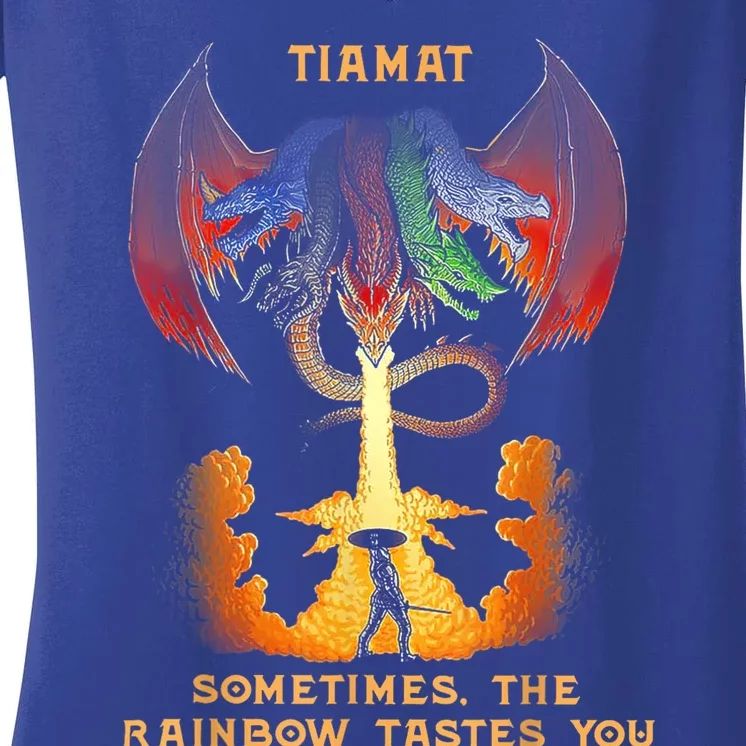 Dragon Tiamat Sometimes The Rainbow Tastes You Women's V-Neck T-Shirt