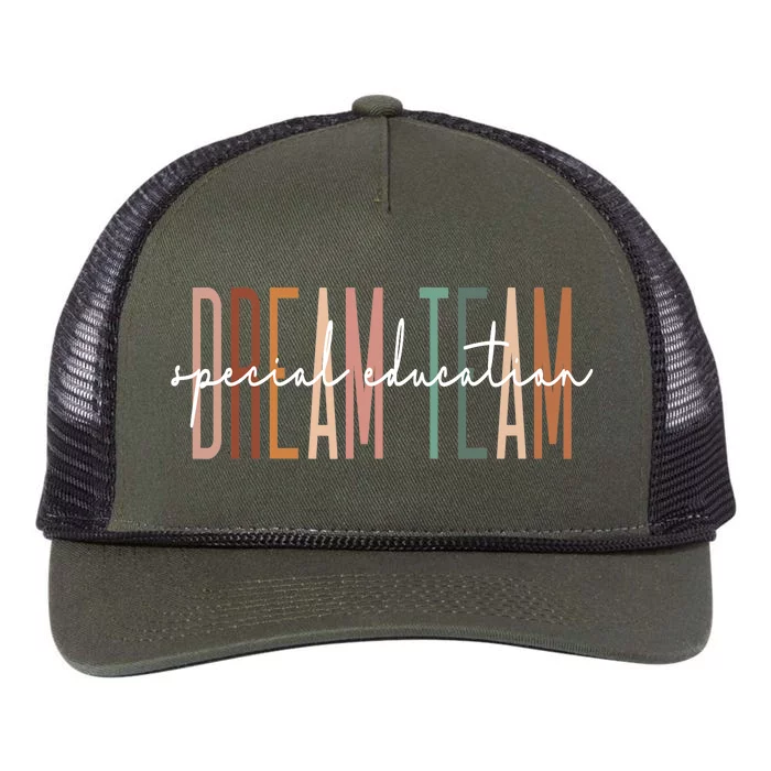 Dream Team Special Education Squad Special Education Teacher Retro Rope Trucker Hat Cap