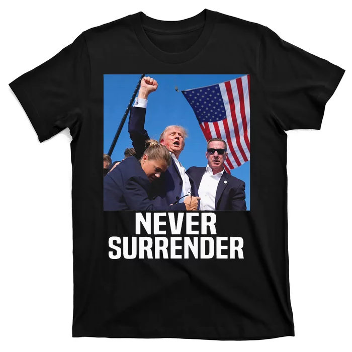 Donald Trump Shot Never Surrender 2024 T-Shirt