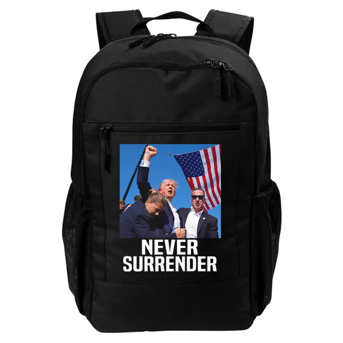 Donald Trump Shot Never Surrender 2024 Daily Commute Backpack