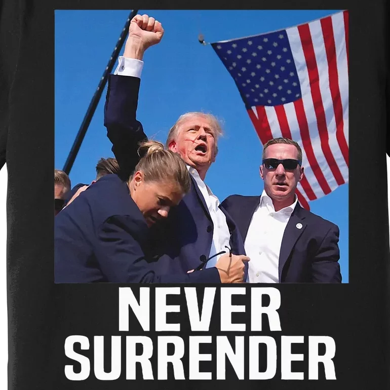 Donald Trump Shot Never Surrender 2024 Premium T-Shirt