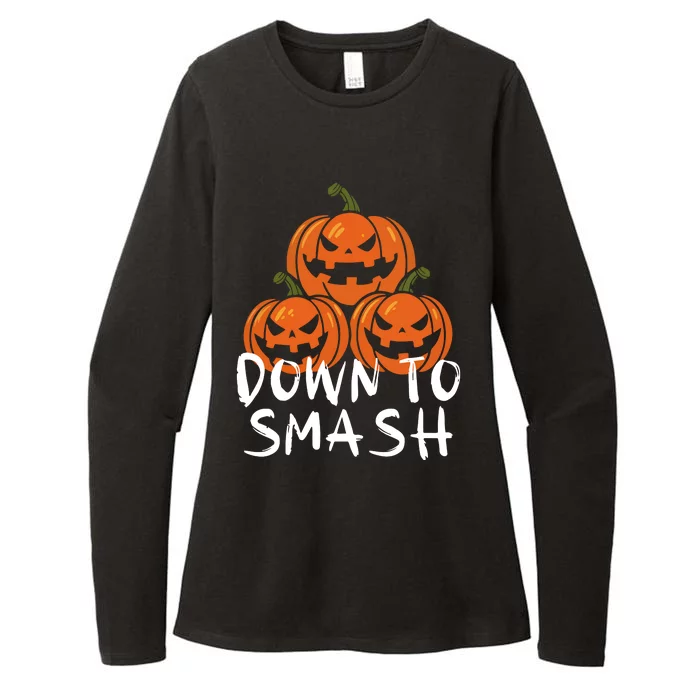 Down To Smash Pumpkin Halloween Womens CVC Long Sleeve Shirt