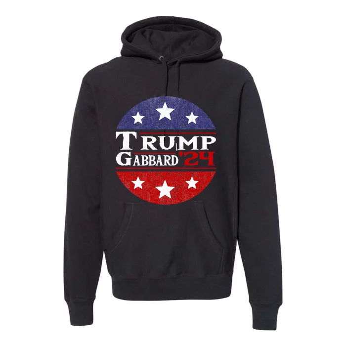 Donald Trump Tulsi Gabbard 2024 Conservative Us Flag Premium Hoodie