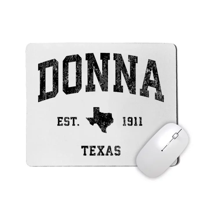 Donna Texas Tx Vintage Established Athletic Sports Design Mousepad