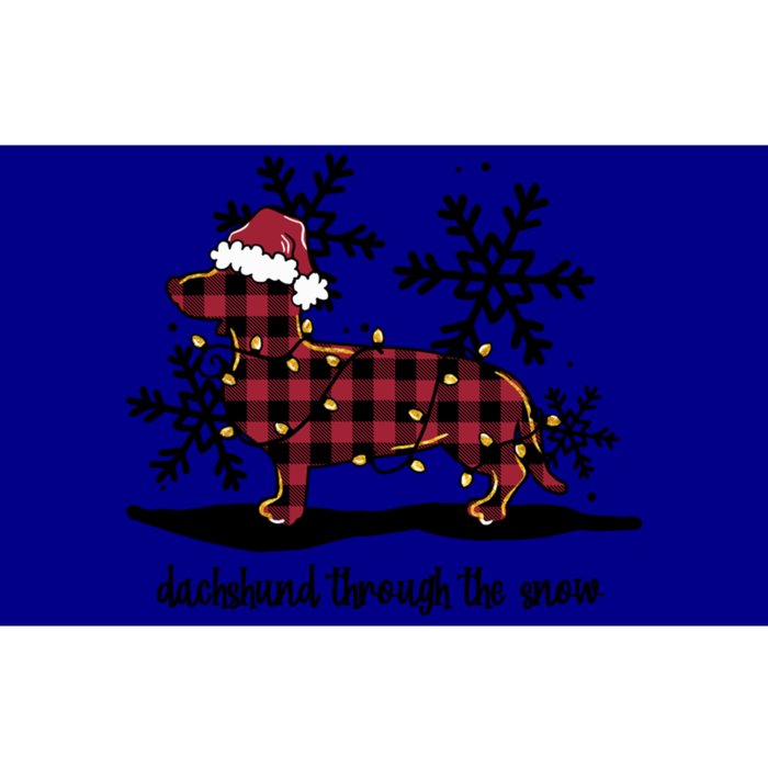 Dachshund Through The White Snow Retro Dachshund Lover Owner Great Gift Bumper Sticker