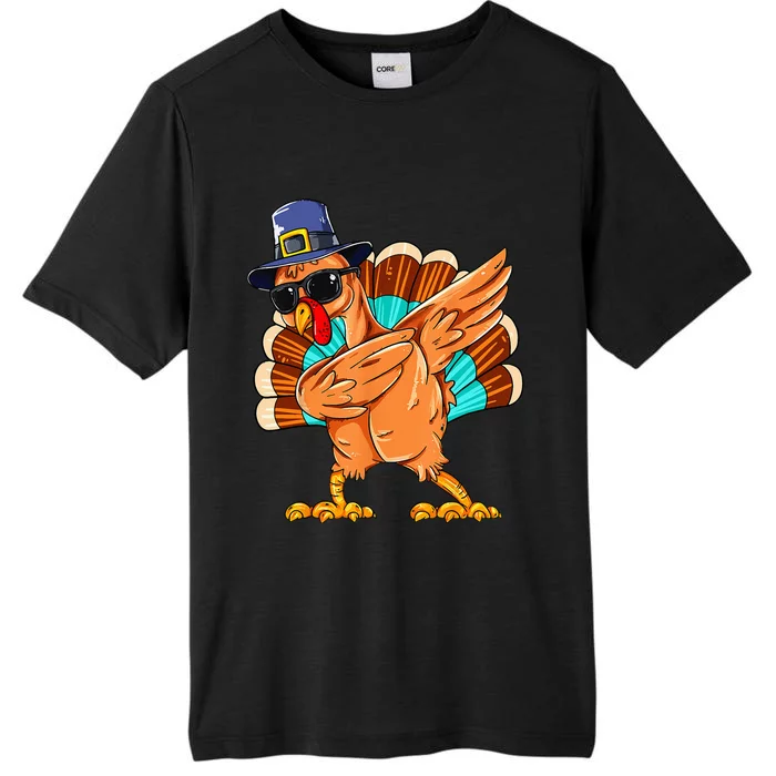 Dabbing Turkey Thanksgiving Day Pilgrim Funny Dab ChromaSoft Performance T-Shirt