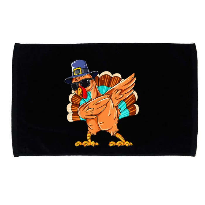 Dabbing Turkey Thanksgiving Day Pilgrim Funny Dab Microfiber Hand Towel