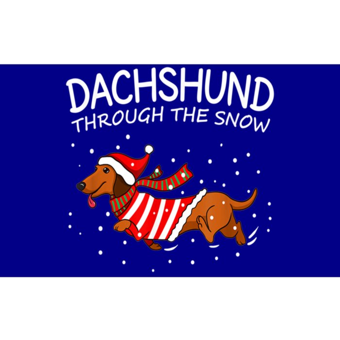 Dachshund Through The White Snow Retro Dachshund Lover Owner Gift Bumper Sticker