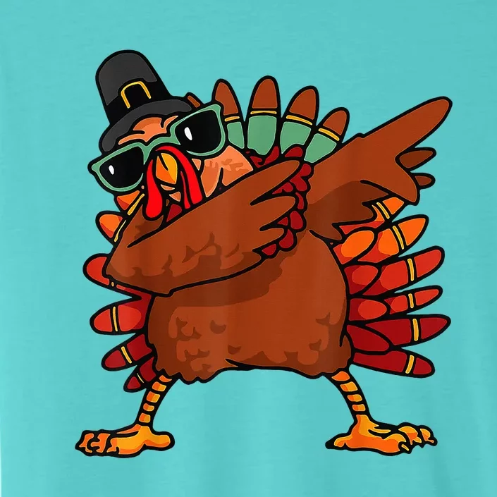 Dabbing Turkey Thanksgiving Day Pilgrim Funny Dab ChromaSoft Performance T-Shirt