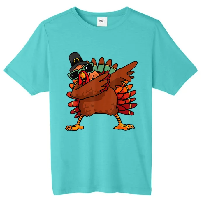 Dabbing Turkey Thanksgiving Day Pilgrim Funny Dab ChromaSoft Performance T-Shirt