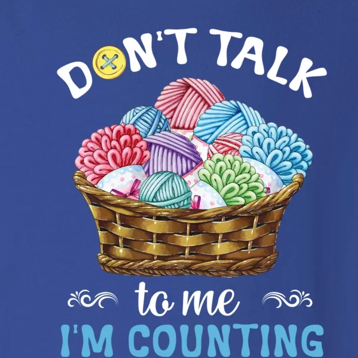 Don't Talk To Me I'm Counting Funny Crochet Knitting Funny Gift Toddler Long Sleeve Shirt