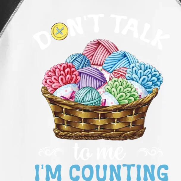 Don't Talk To Me I'm Counting Funny Crochet Knitting Funny Gift Toddler Fine Jersey T-Shirt