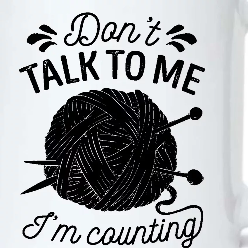 Don't Talk To Me I'm Counting Knitting Lover Knitters Gift Black Color Changing Mug