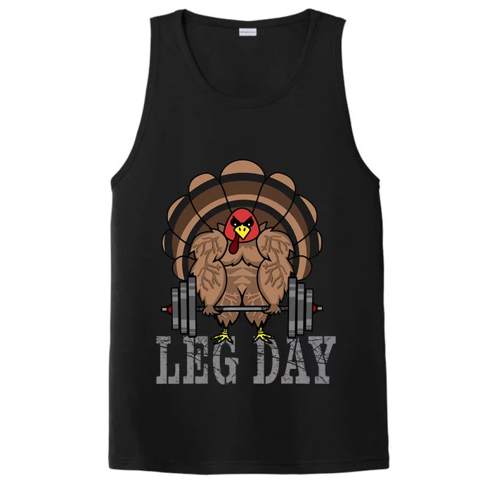 Deadlifting Turkey Thanksgiving Leg Day Deadlift Performance Tank