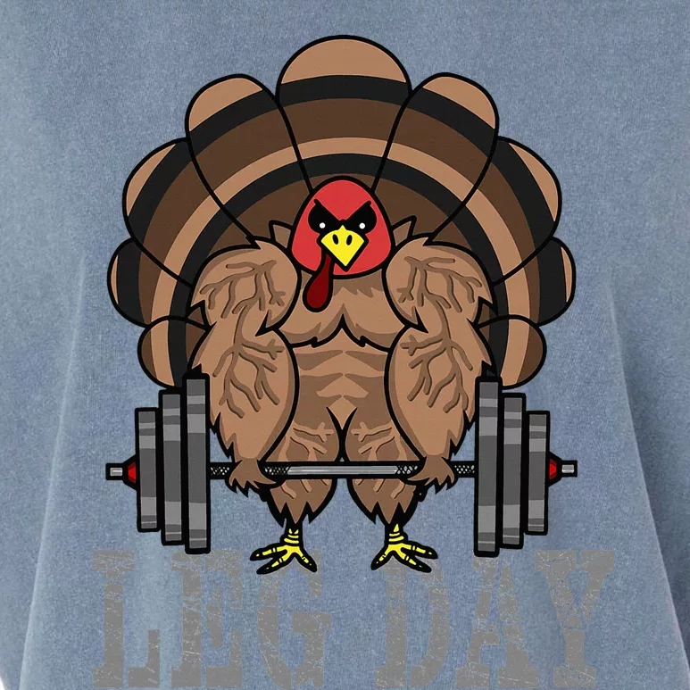 Deadlifting Turkey Thanksgiving Leg Day Deadlift Garment-Dyed Women's Muscle Tee