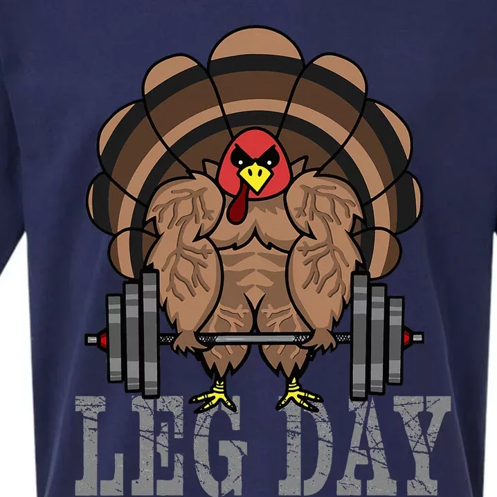 Deadlifting Turkey Thanksgiving Leg Day Deadlift Sueded Cloud Jersey T-Shirt