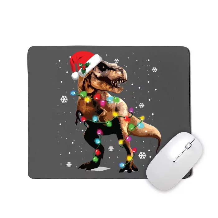 Dinosaur Trex Tree Christmas Sweater Xmas Pet Dino Trex Mousepad