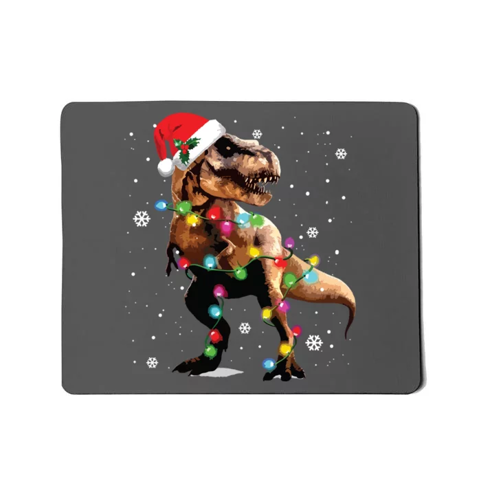 Dinosaur Trex Tree Christmas Sweater Xmas Pet Dino Trex Mousepad