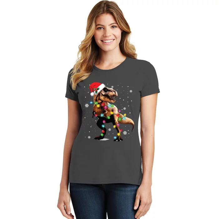 Dinosaur Trex Tree Christmas Sweater Xmas Pet Dino Trex Women's T-Shirt