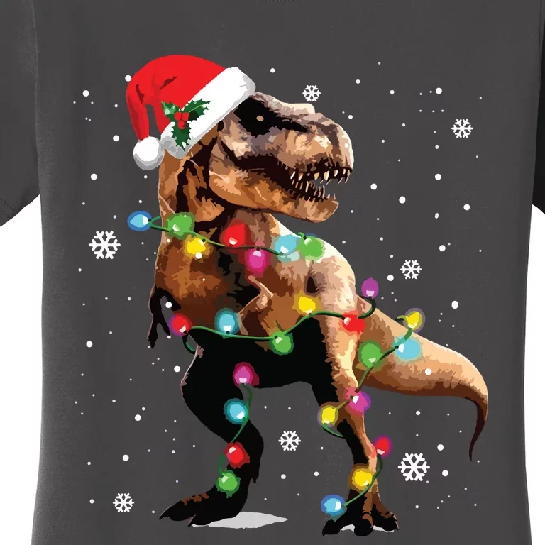 Dinosaur Trex Tree Christmas Sweater Xmas Pet Dino Trex Women's T-Shirt