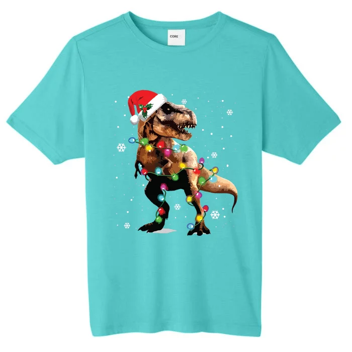 Dinosaur Trex Tree Christmas Sweater Xmas Pet Dino Trex ChromaSoft Performance T-Shirt