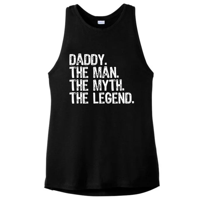 Daddy The The Myth The Legend Cool Funny Gift Ladies Tri-Blend Wicking Tank