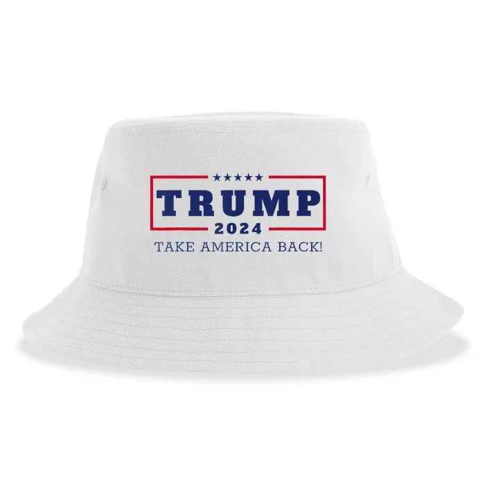 Donald Trump Take America Back 2024 Donald Trump Sustainable Bucket Hat