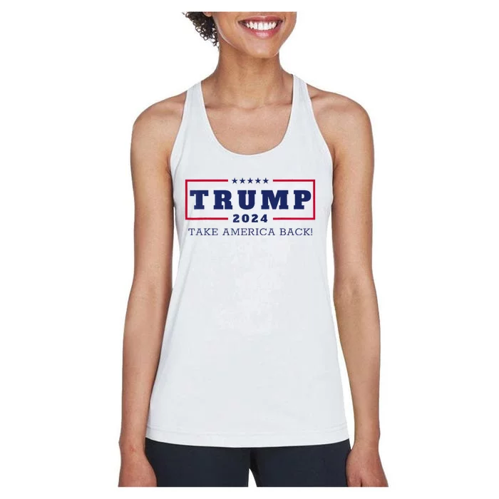 Donald Trump Take America Back 2024 Donald Trump Women's Racerback Tank