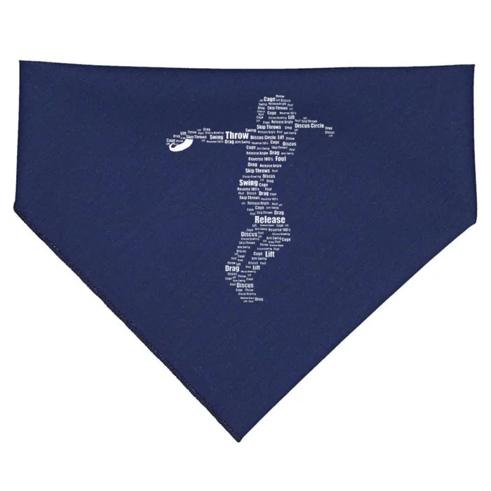 Discus Thrower Technique Athletic Women Discus Throwing USA-Made Doggie Bandana