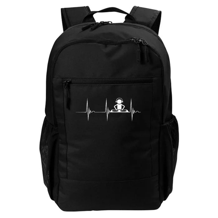 DJ Techno Turntable DJ Heartbeat EKG Pulse Dance Music Daily Commute Backpack