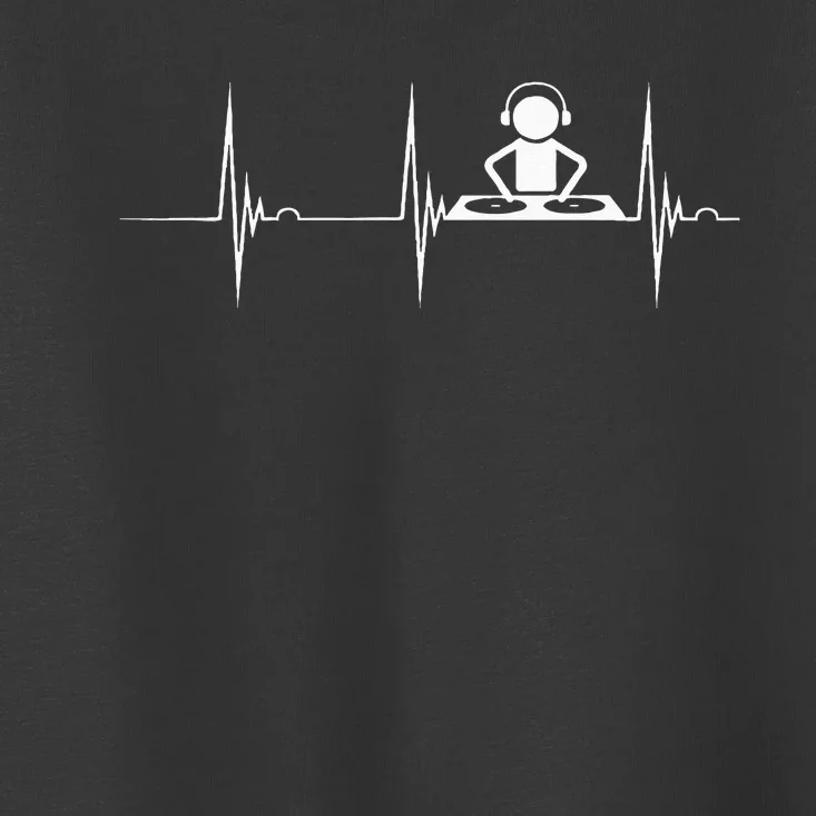 DJ Techno Turntable DJ Heartbeat EKG Pulse Dance Music Toddler T-Shirt