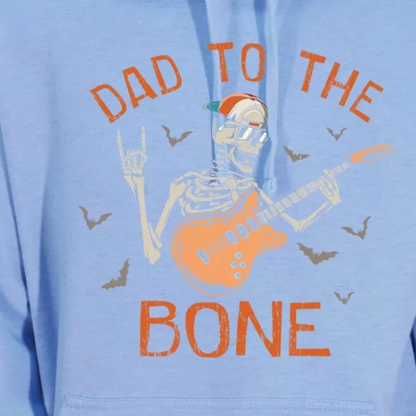 Dad To The Bone Funny Halloween Skeleton Guitar Lover Meaningful Gift Unisex Surf Hoodie