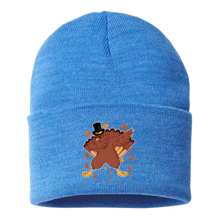 Dabbing Turkey Thanksgiving Day Great Gift Sustainable Knit Beanie