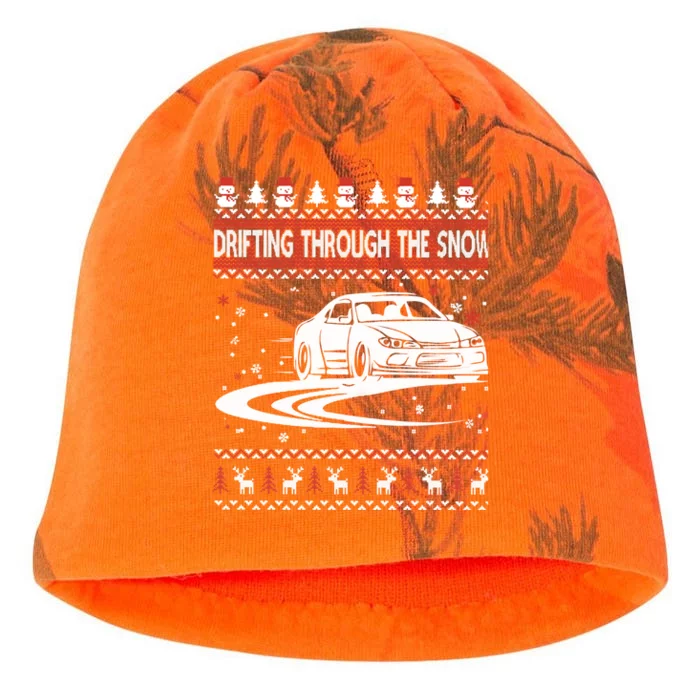 Drifting Through The Snow Ugly Christmas Sweater Classic Gift Kati - Camo Knit Beanie