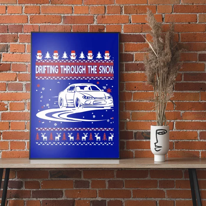 Drifting Through The Snow Ugly Christmas Sweater Classic Gift Poster