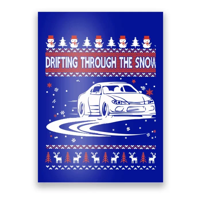 Drifting Through The Snow Ugly Christmas Sweater Classic Gift Poster