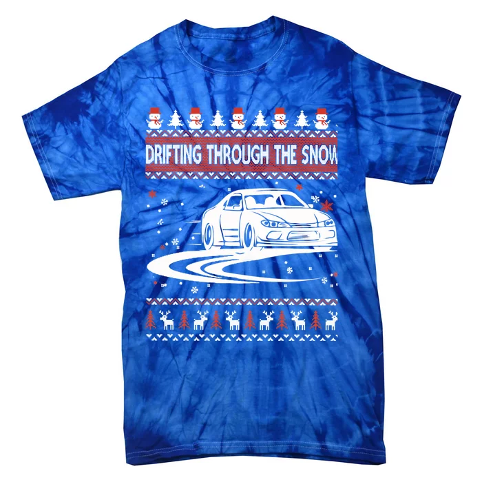 Drifting Through The Snow Ugly Christmas Sweater Classic Gift Tie-Dye T-Shirt