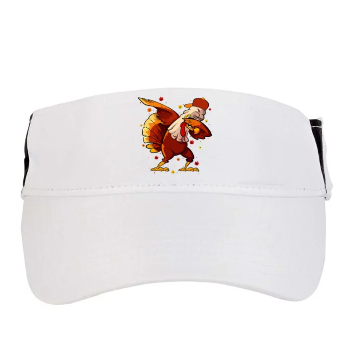 Dabbing Turkey Thanksgiving Day Pilgrim Funny Dab Adult Drive Performance Visor