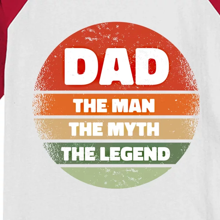 Dad The The Myth The Legend Cool Gift Kids Colorblock Raglan Jersey