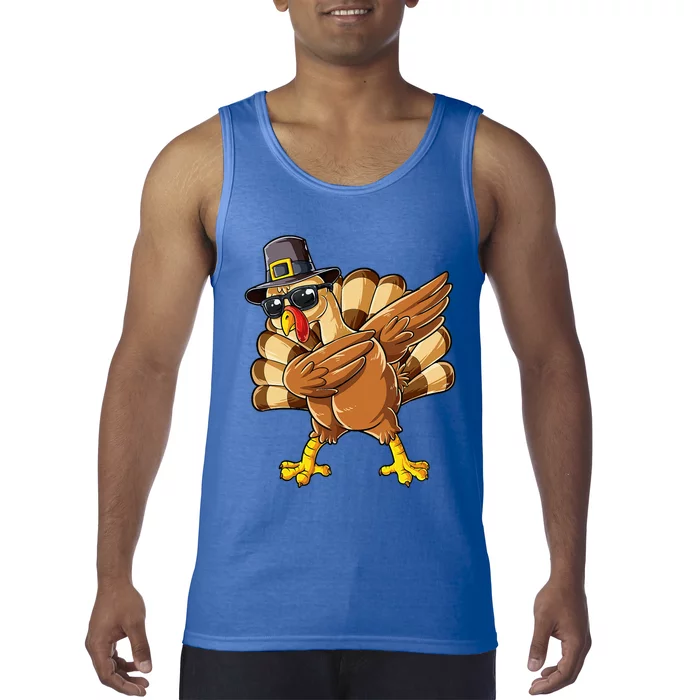 Dabbing Turkey Thanksgiving Day Pilgrim Tank Top