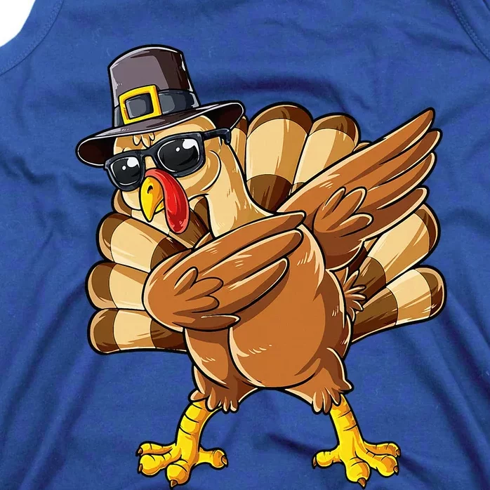 Dabbing Turkey Thanksgiving Day Pilgrim Tank Top