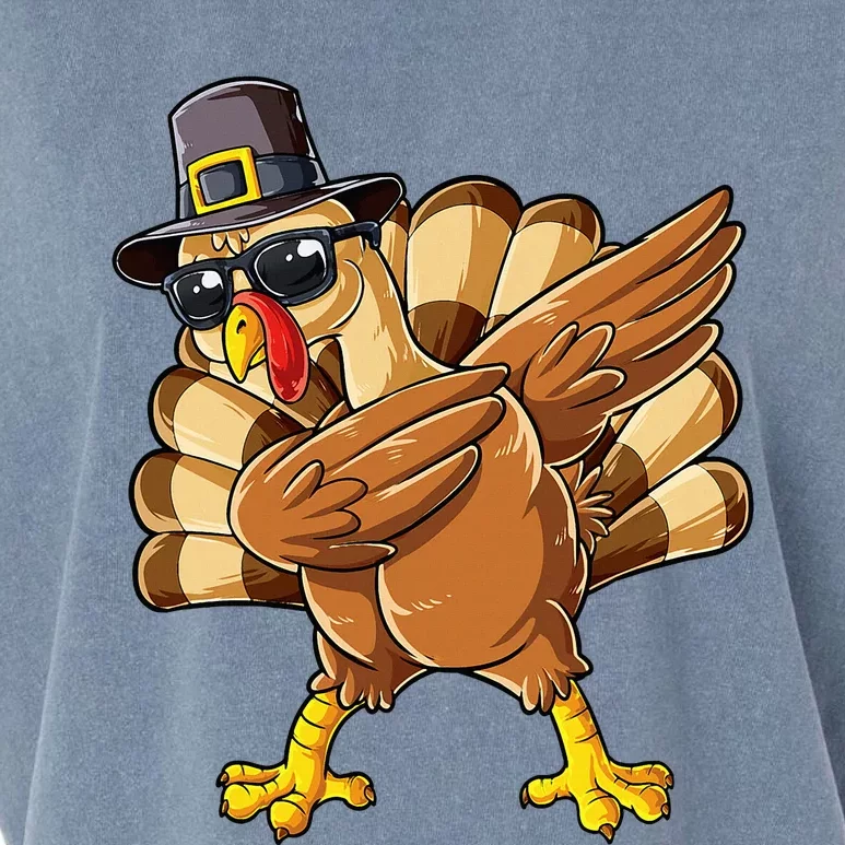 Dabbing Turkey Thanksgiving Day Pilgrim Garment-Dyed Women's Muscle Tee