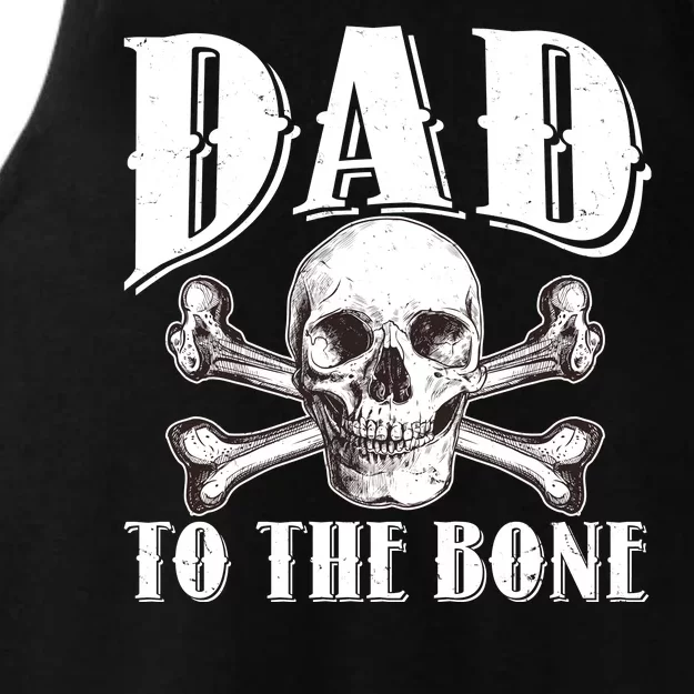 Dad To The Bone Ladies Tri-Blend Wicking Tank