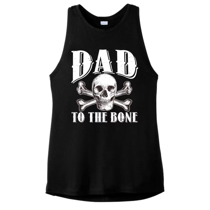 Dad To The Bone Ladies Tri-Blend Wicking Tank