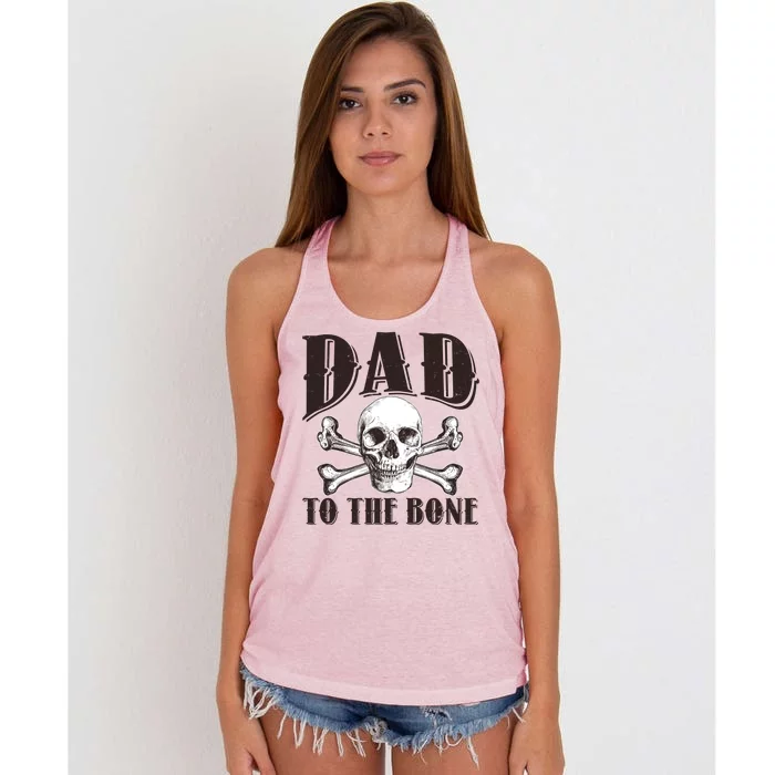 Dad To The Bone Women's Knotted Racerback Tank