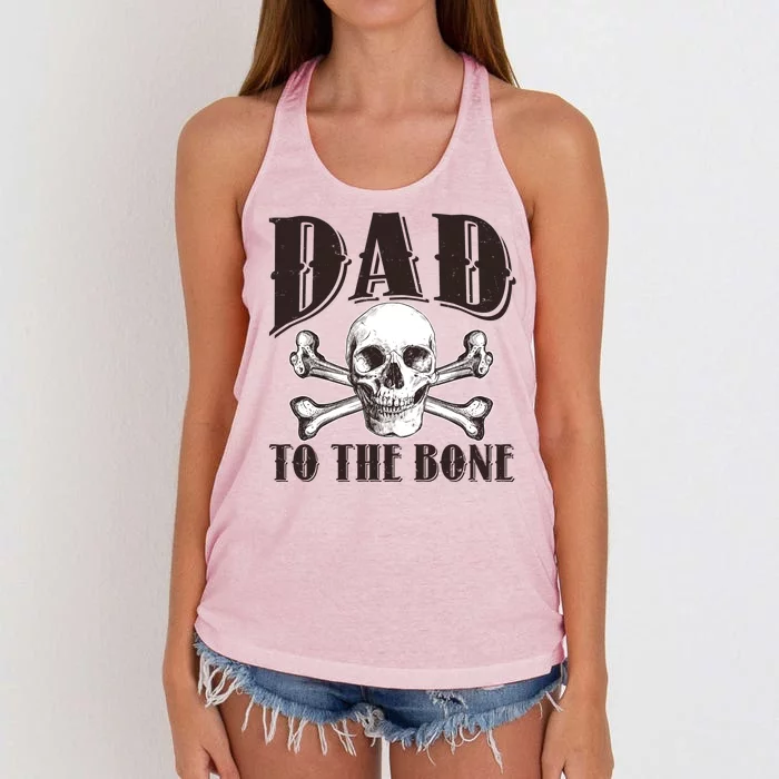 Dad To The Bone Women's Knotted Racerback Tank