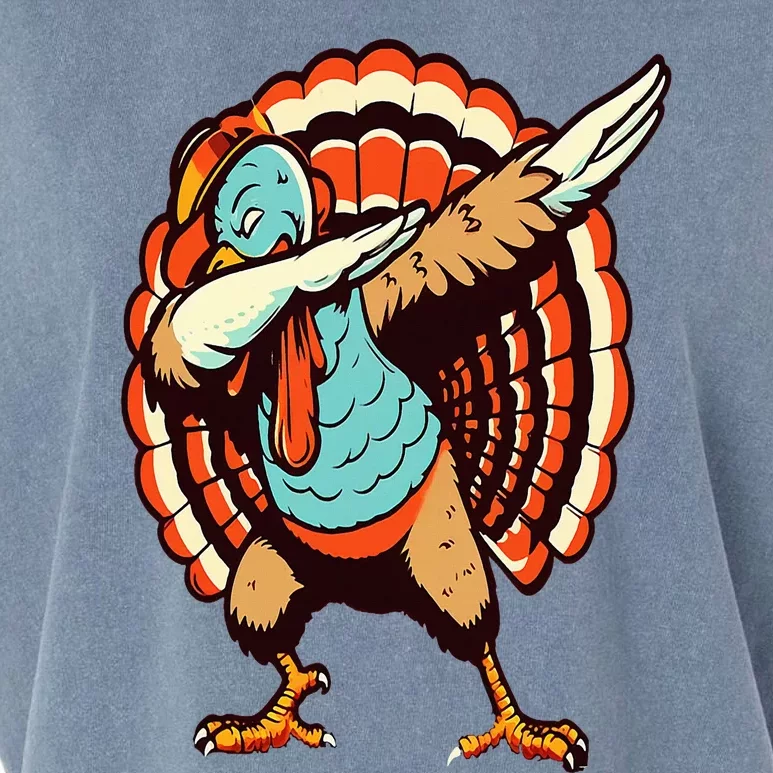 Dabbing Turkey Thanksgiving Day Pilgrim  Funny Dab Garment-Dyed Women's Muscle Tee