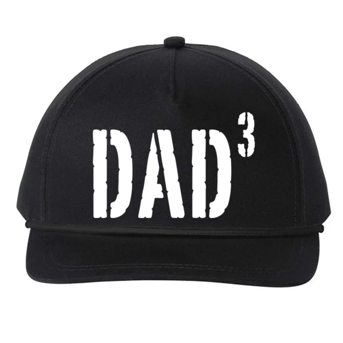 Dad To The Third Power Snapback Five-Panel Rope Hat